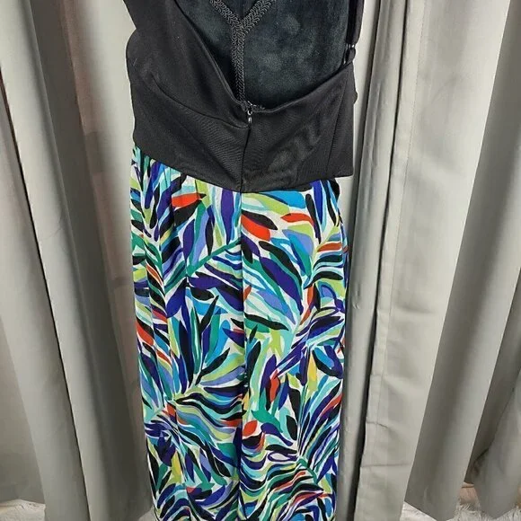 Nicole Miller Rainbow Maxi Dress Sleeveless Size 16 - Picture 6 of 10